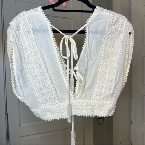 Love Birds White crochet tank top - Picture 2 of 7